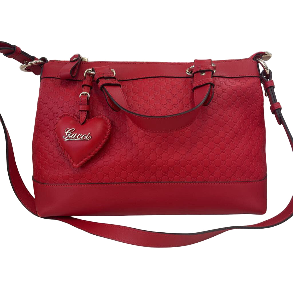 Gucci Micro Guccisima Red Valentine HANDBAGS red