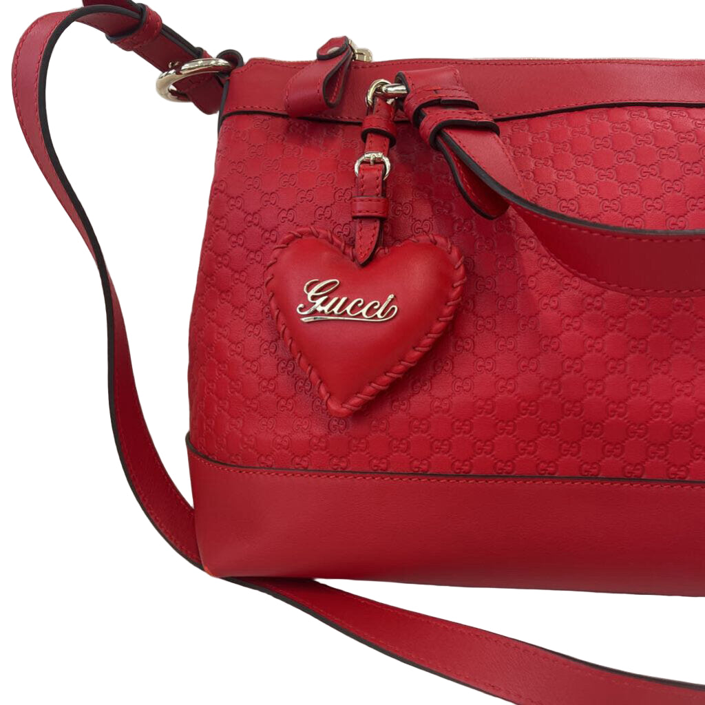 Gucci Micro Guccisima Red Valentine HANDBAGS red