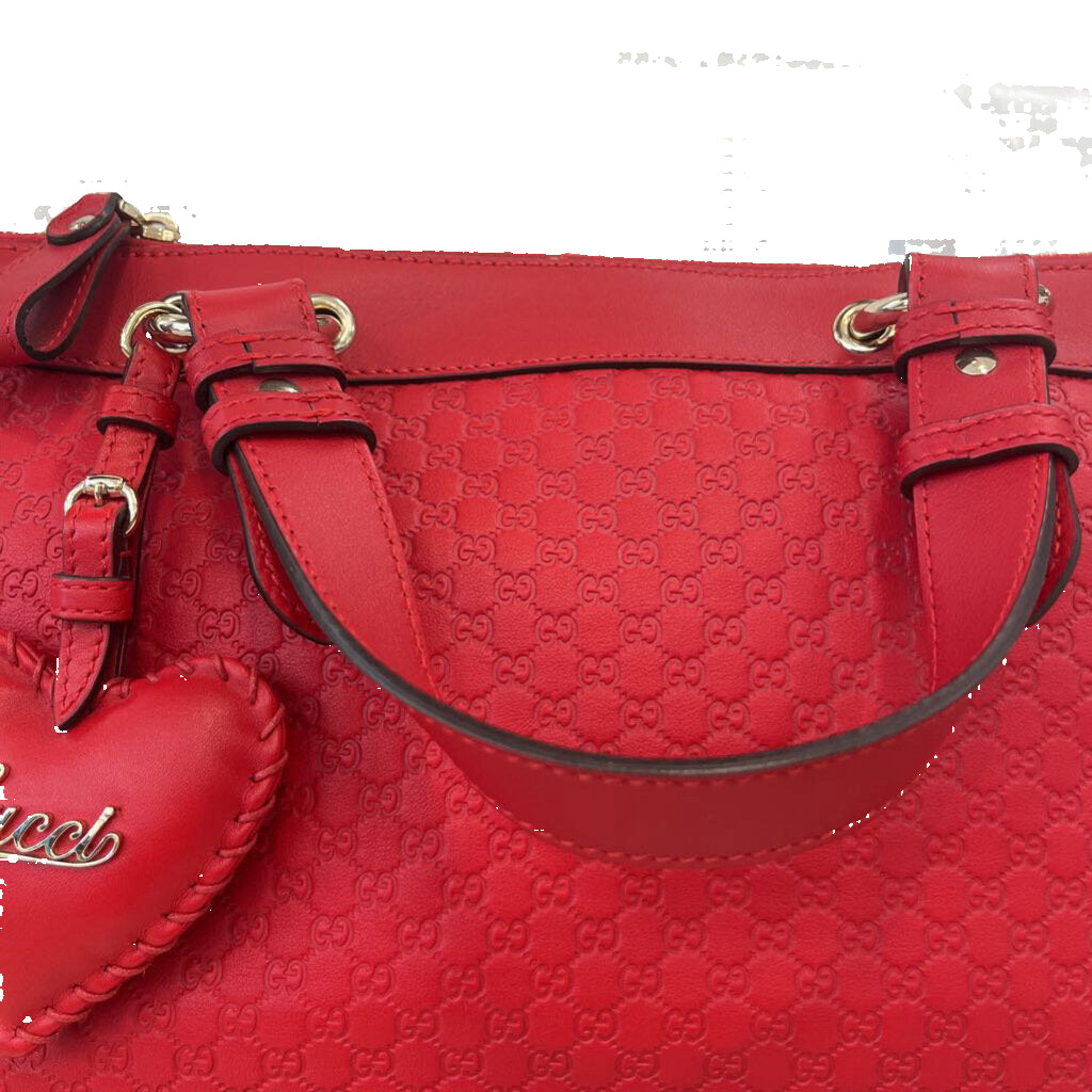 Gucci Micro Guccisima Red Valentine HANDBAGS red