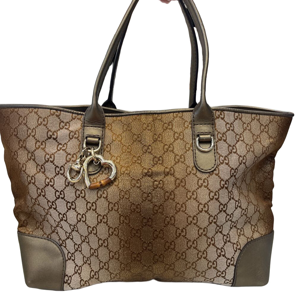Gucci Monogram Lurex HANDBAGS gold
