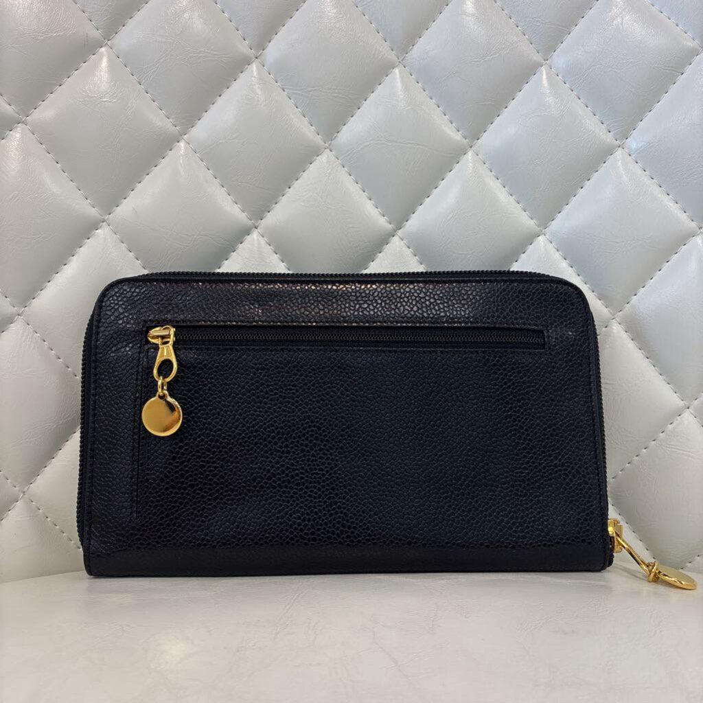 Chanel Interlocking CC Logo WALLET black