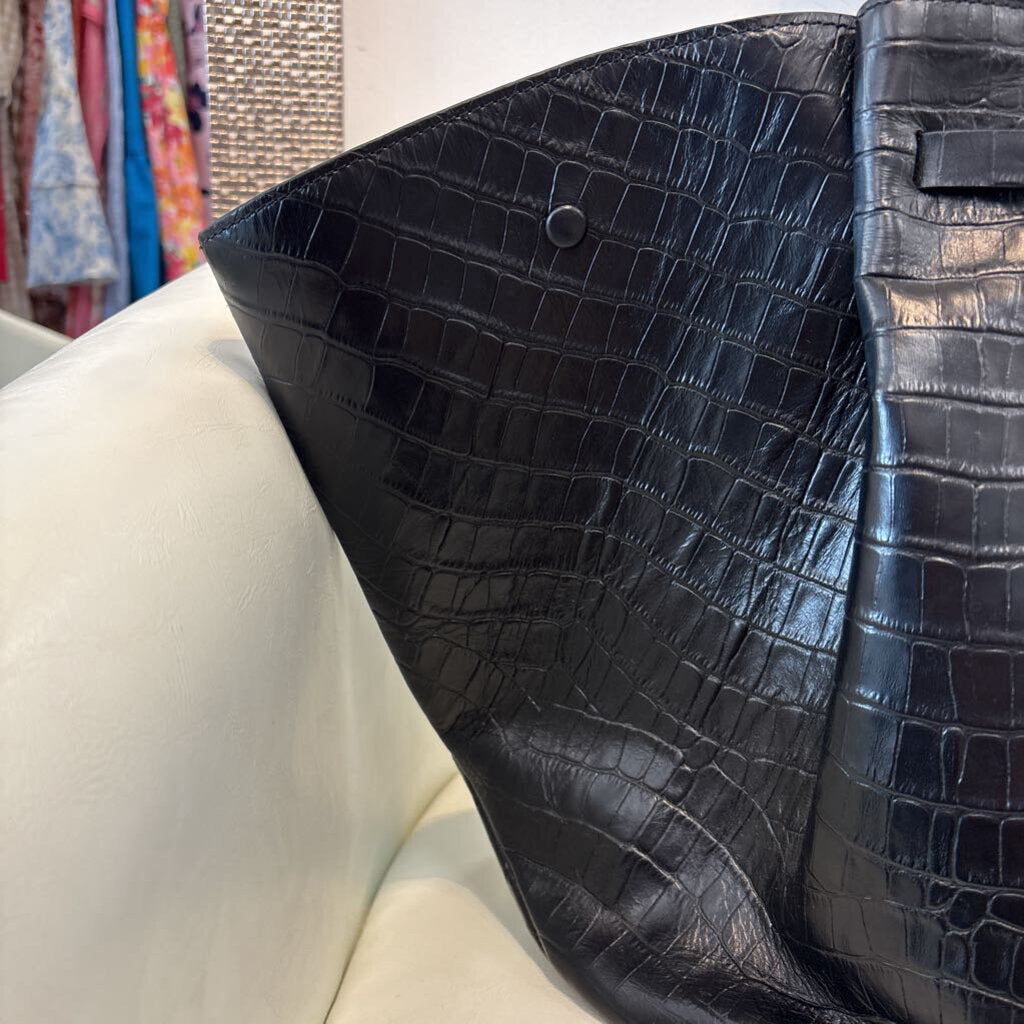 Demellier HANDBAGS Croc Black