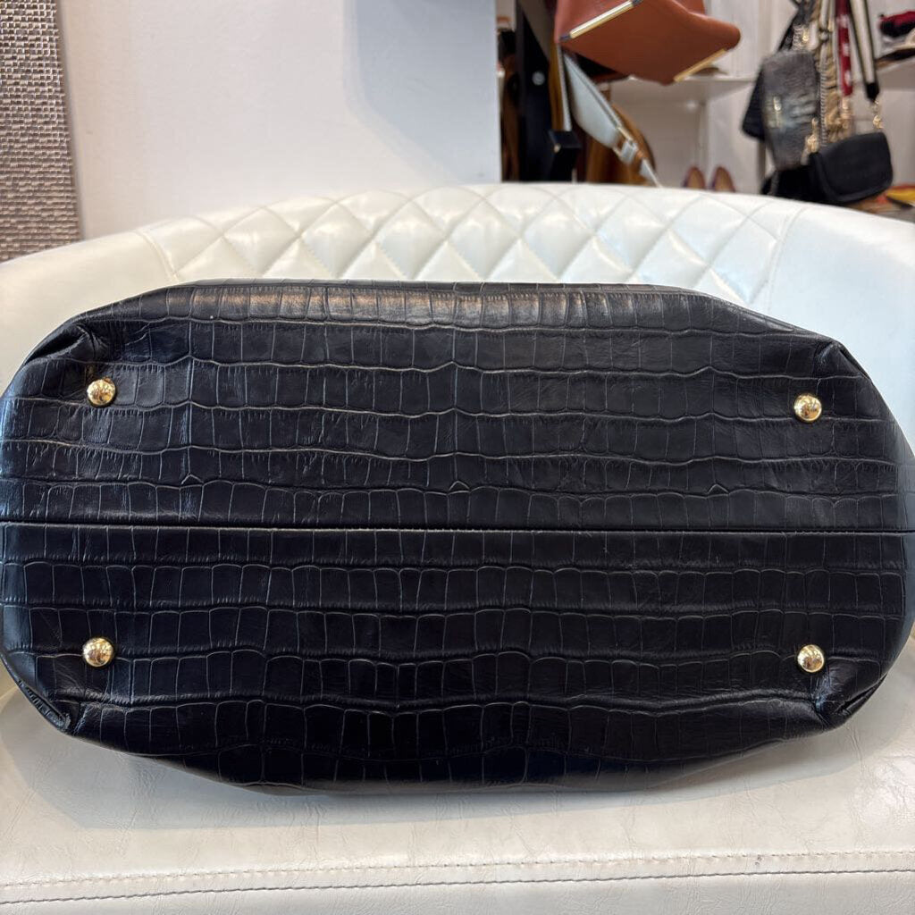 Demellier HANDBAGS Croc Black