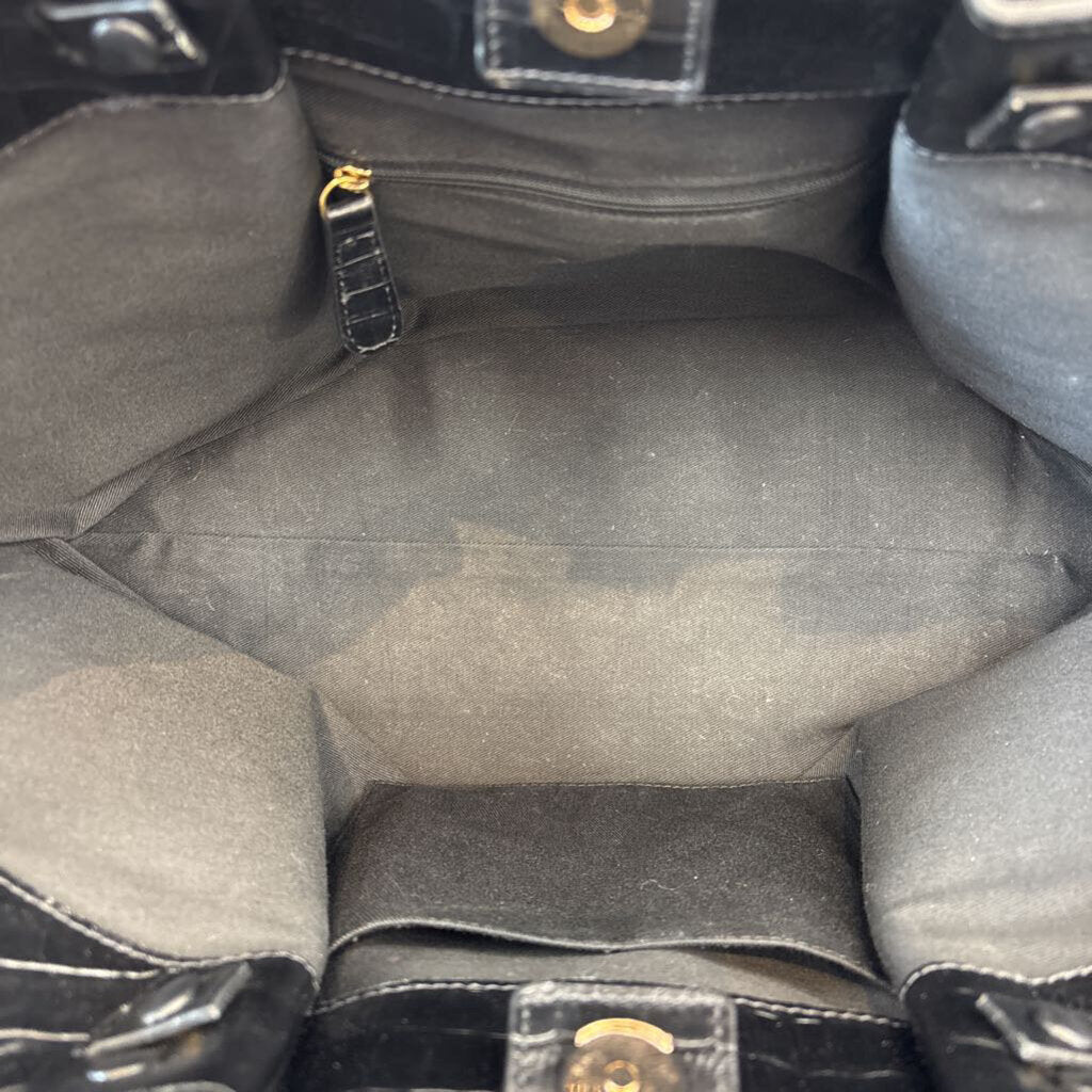 Demellier HANDBAGS Croc Black