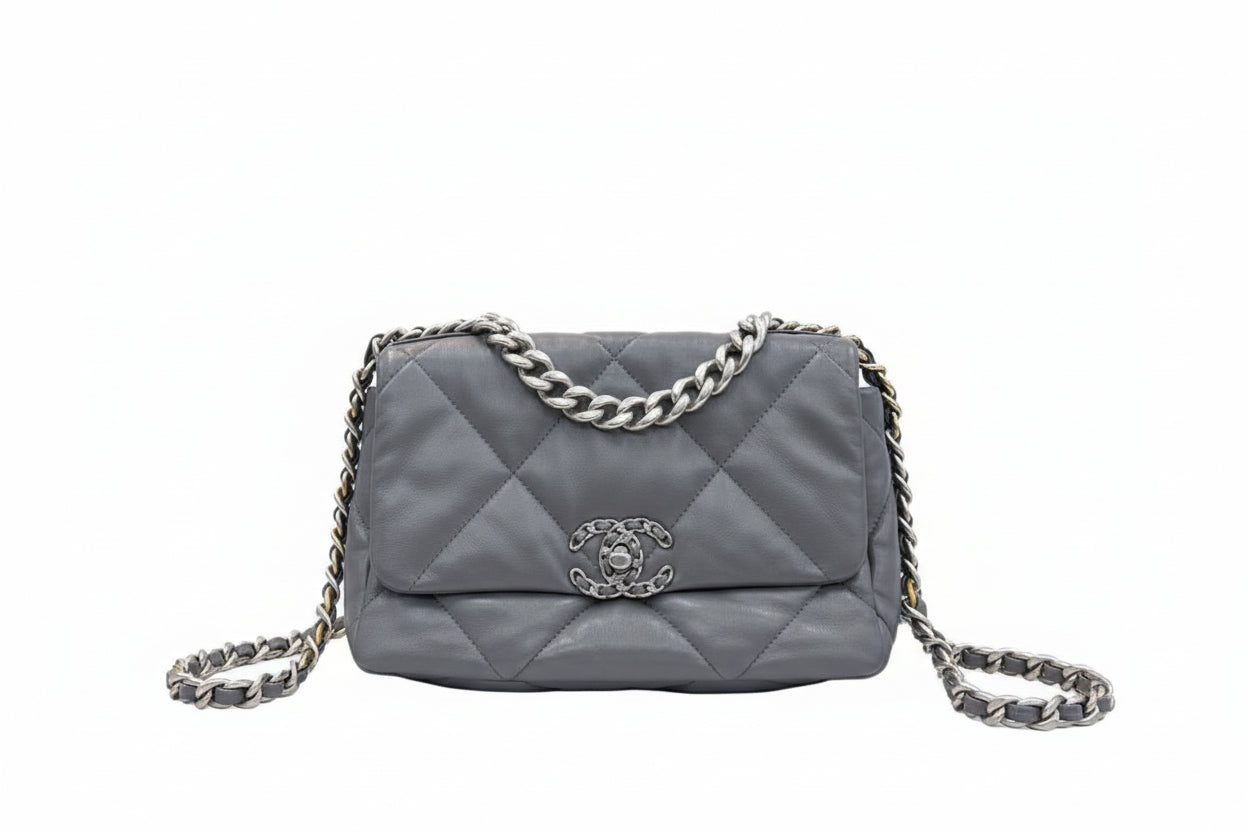 Chanel HANDBAGS grey lambskin