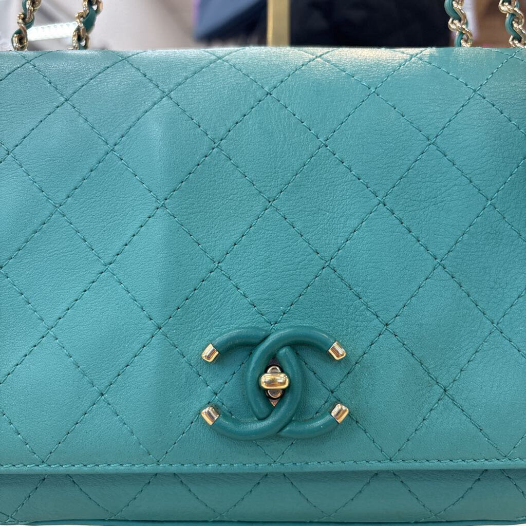 Chanel HANDBAGS teal