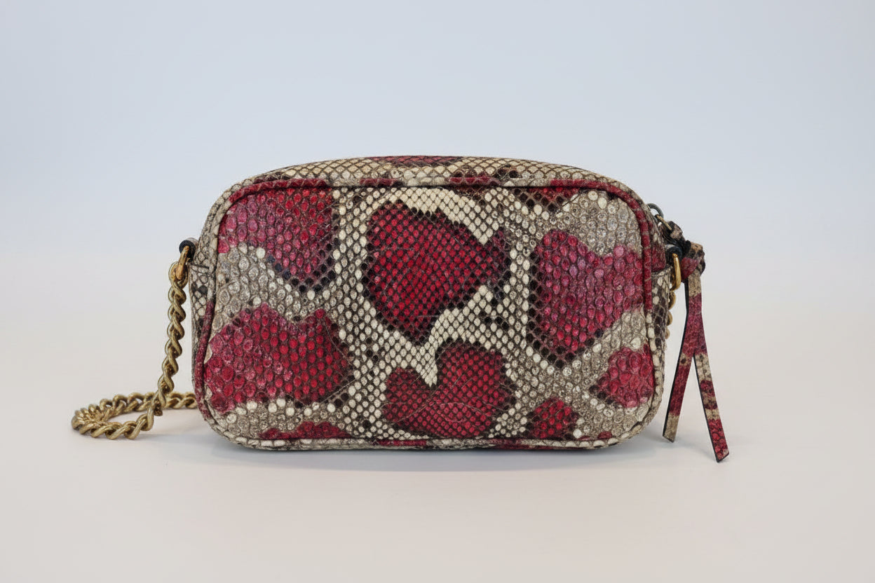 Gucci Marmont Matelasse HANDBAGS Red Snake