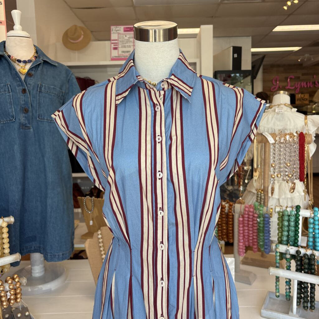 Dress to made in brazil CLOTHING medium Blue and white