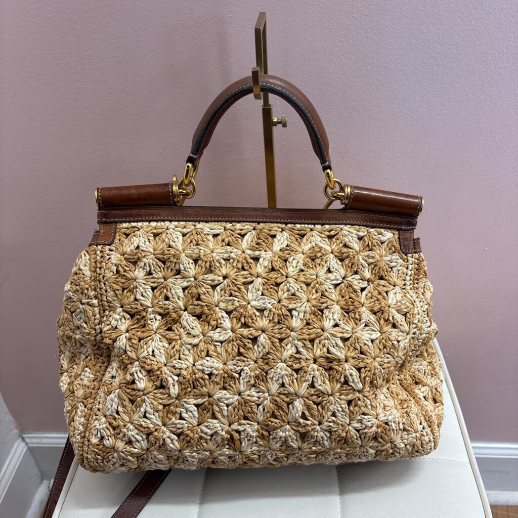 Dolce & Gabbana HANDBAGS woven tan