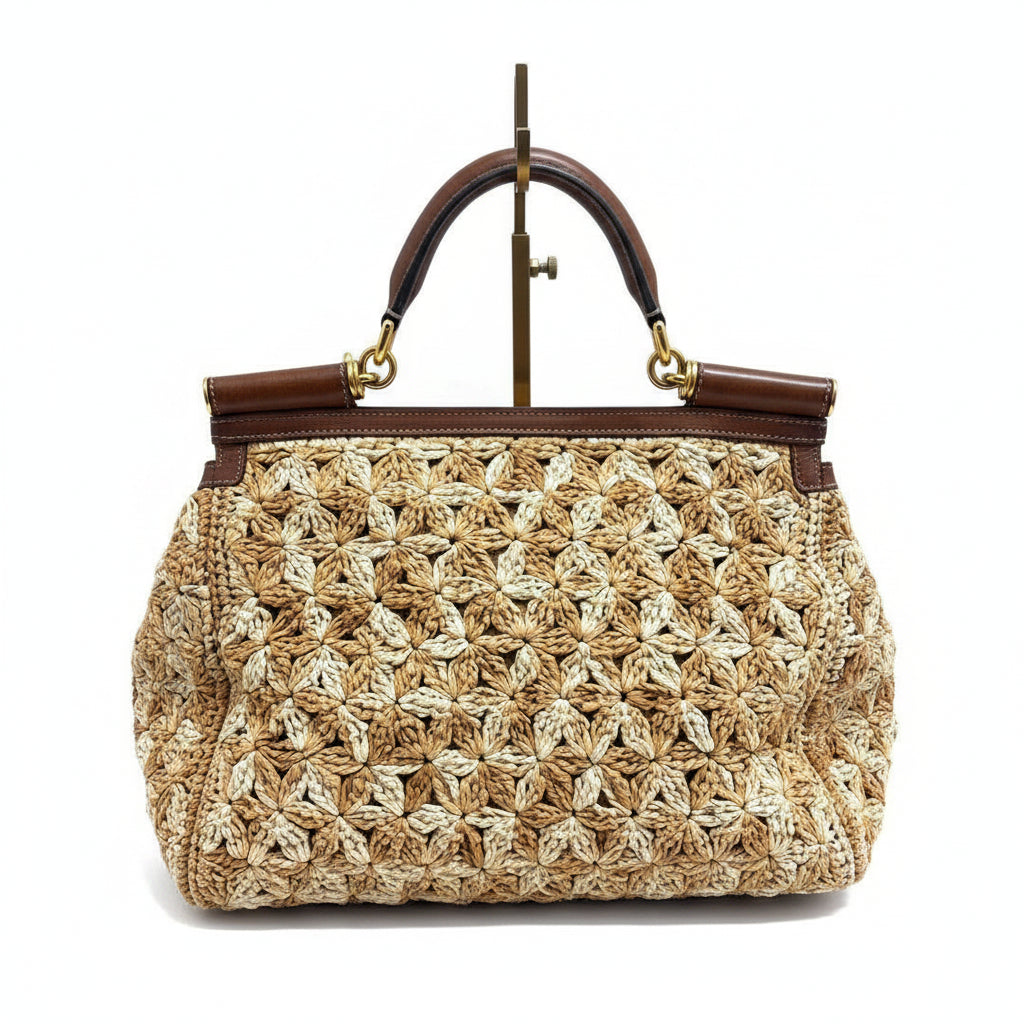 Dolce & Gabbana HANDBAGS woven tan