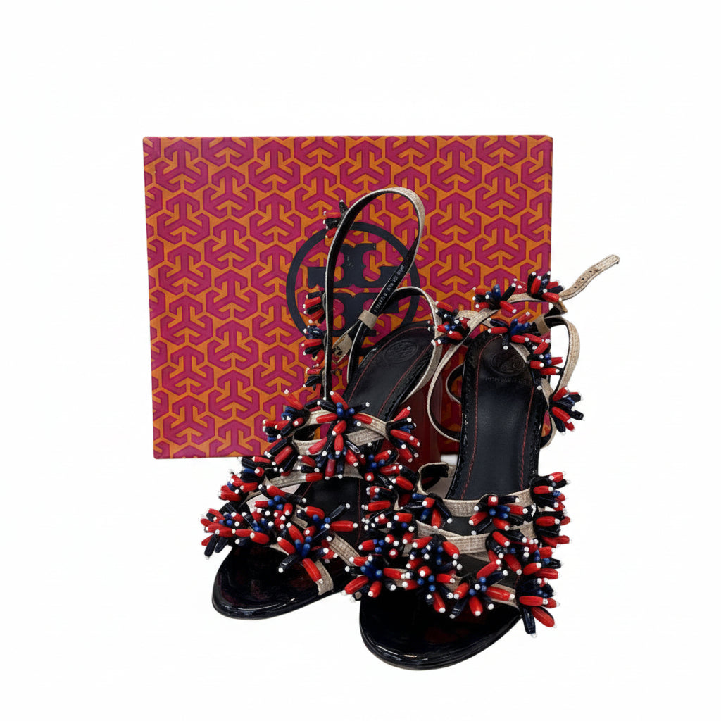 tory burch SHOES 9.5 red/navy