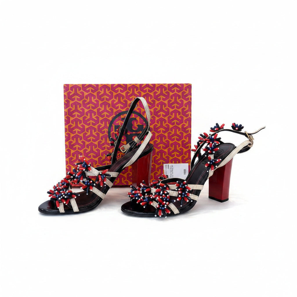 tory burch SHOES 9.5 red/navy