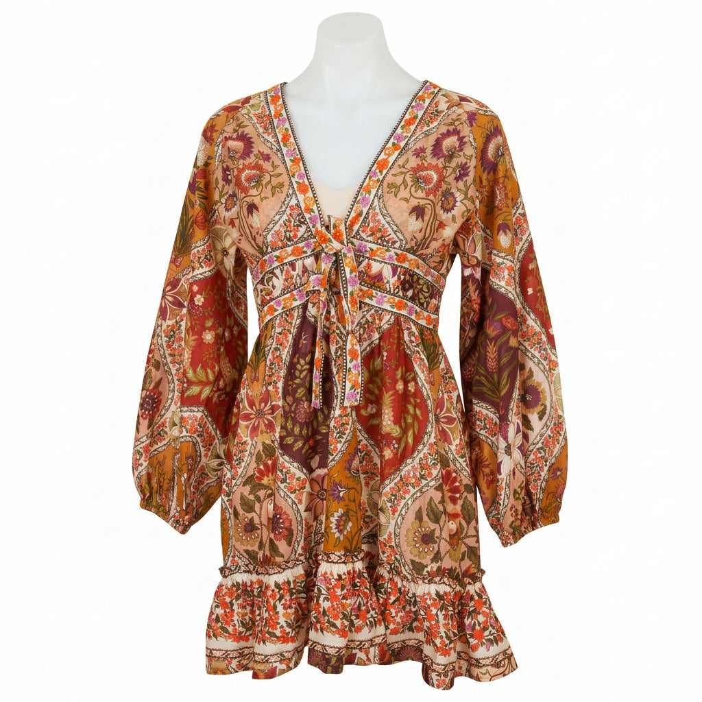 Farm Rio CLOTHING m brown/red