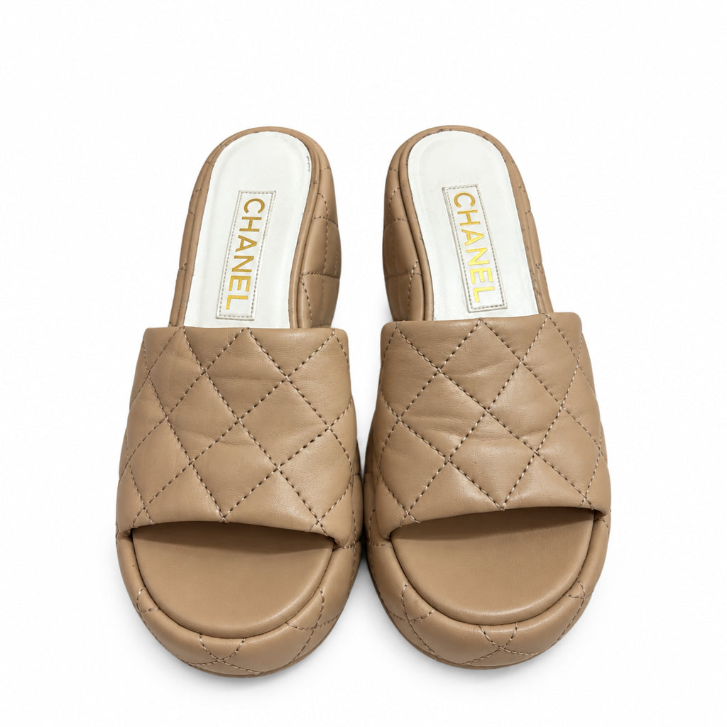 Chanel SHOES 36.5 tan