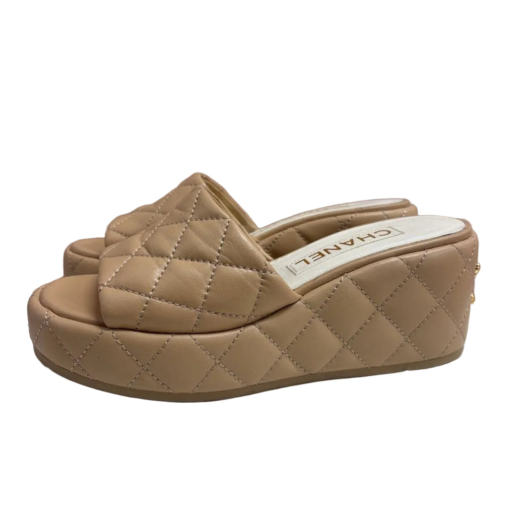 Chanel SHOES 36.5 tan