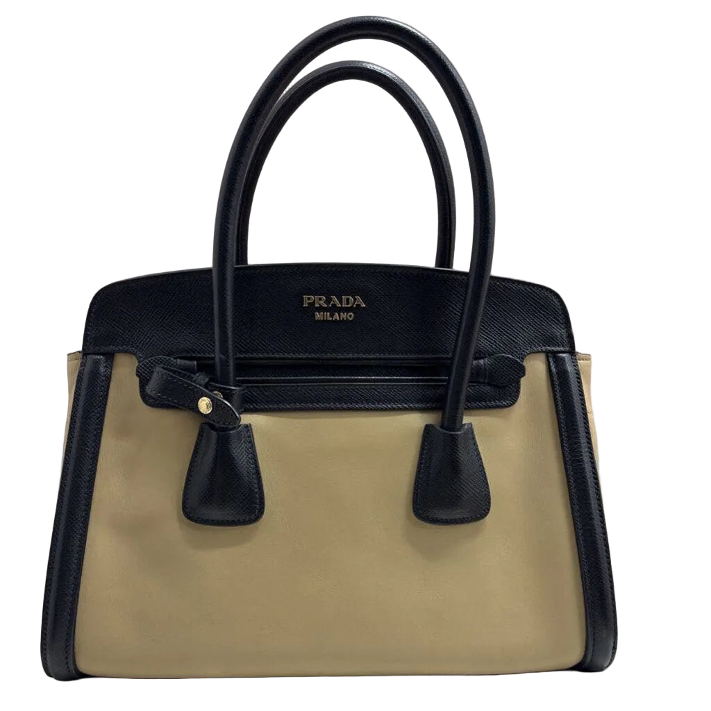 Prada -R BAG beige/black