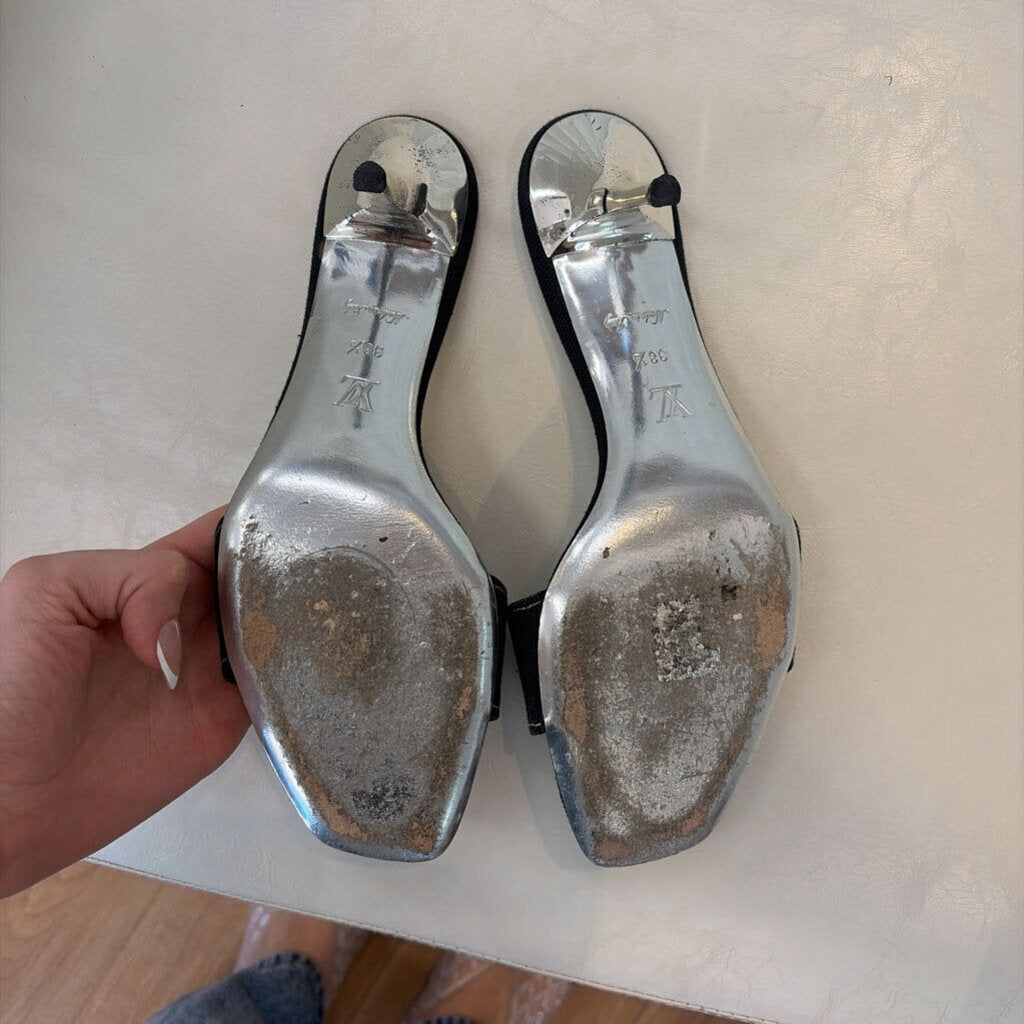 Louis Vuitton HEELS 38.5 black/silver