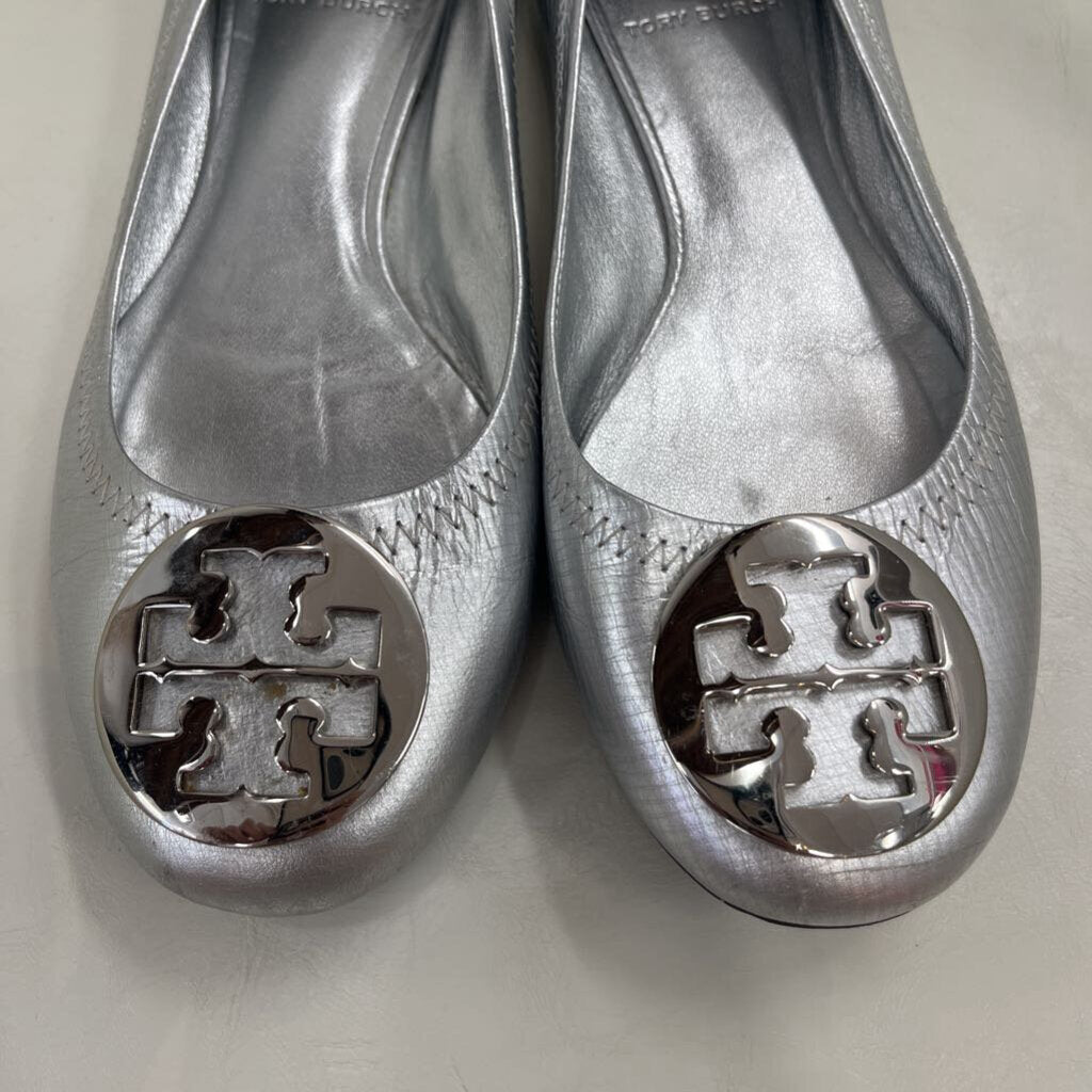 tory burch SHOES 6.5 silver