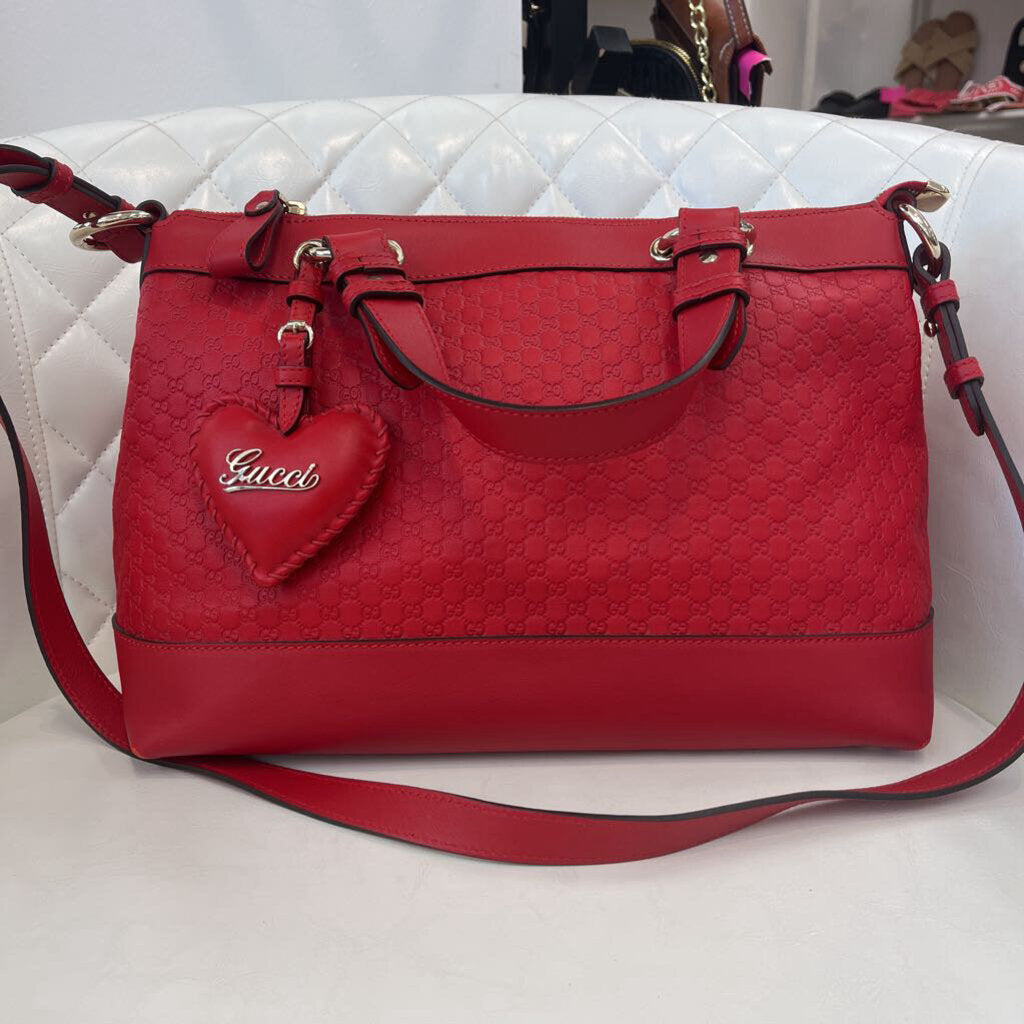 Gucci Micro Guccisima Red Valentine HANDBAGS red