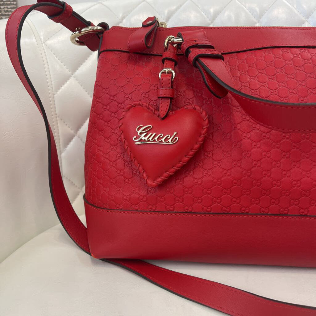 Gucci Micro Guccisima Red Valentine HANDBAGS red