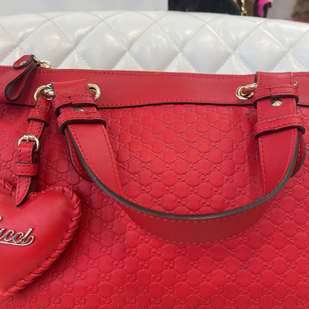 Gucci Micro Guccisima Red Valentine HANDBAGS red