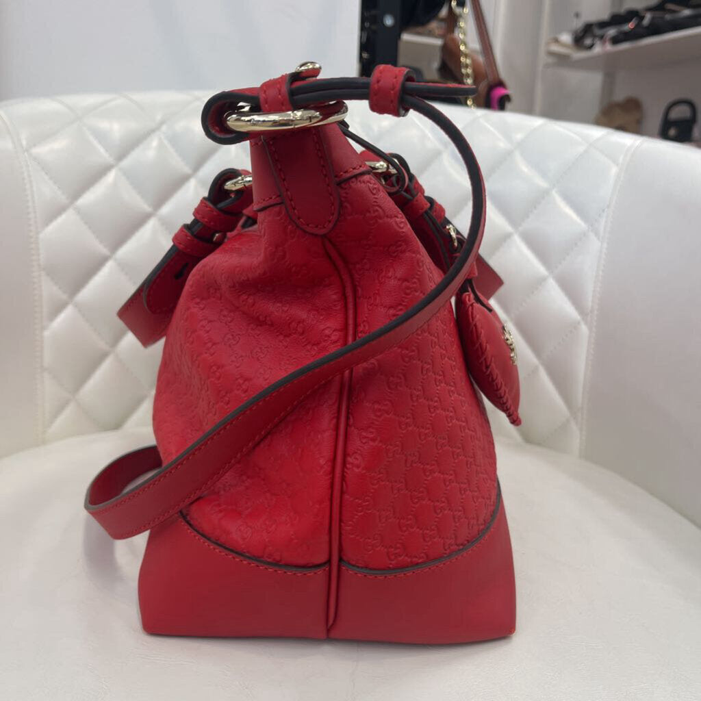 Gucci Micro Guccisima Red Valentine HANDBAGS red