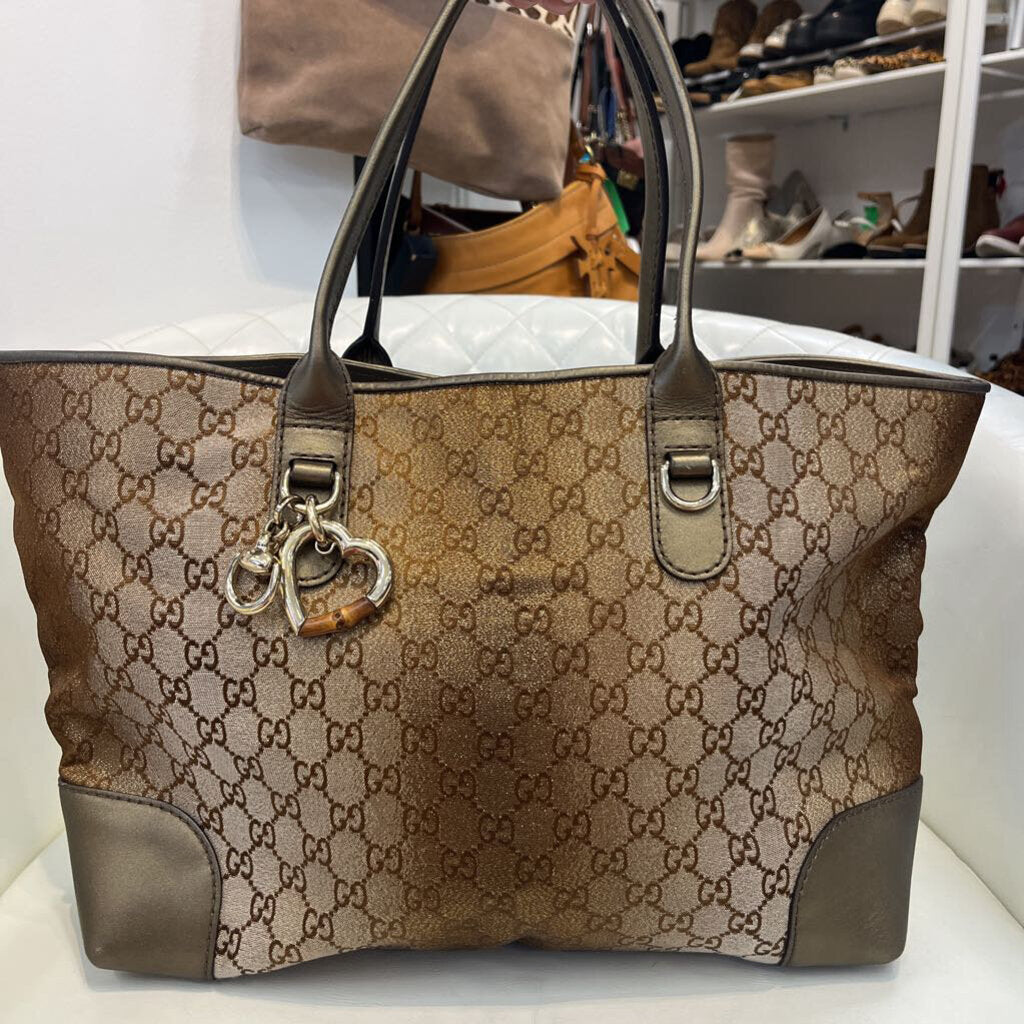 Gucci Monogram Lurex HANDBAGS gold