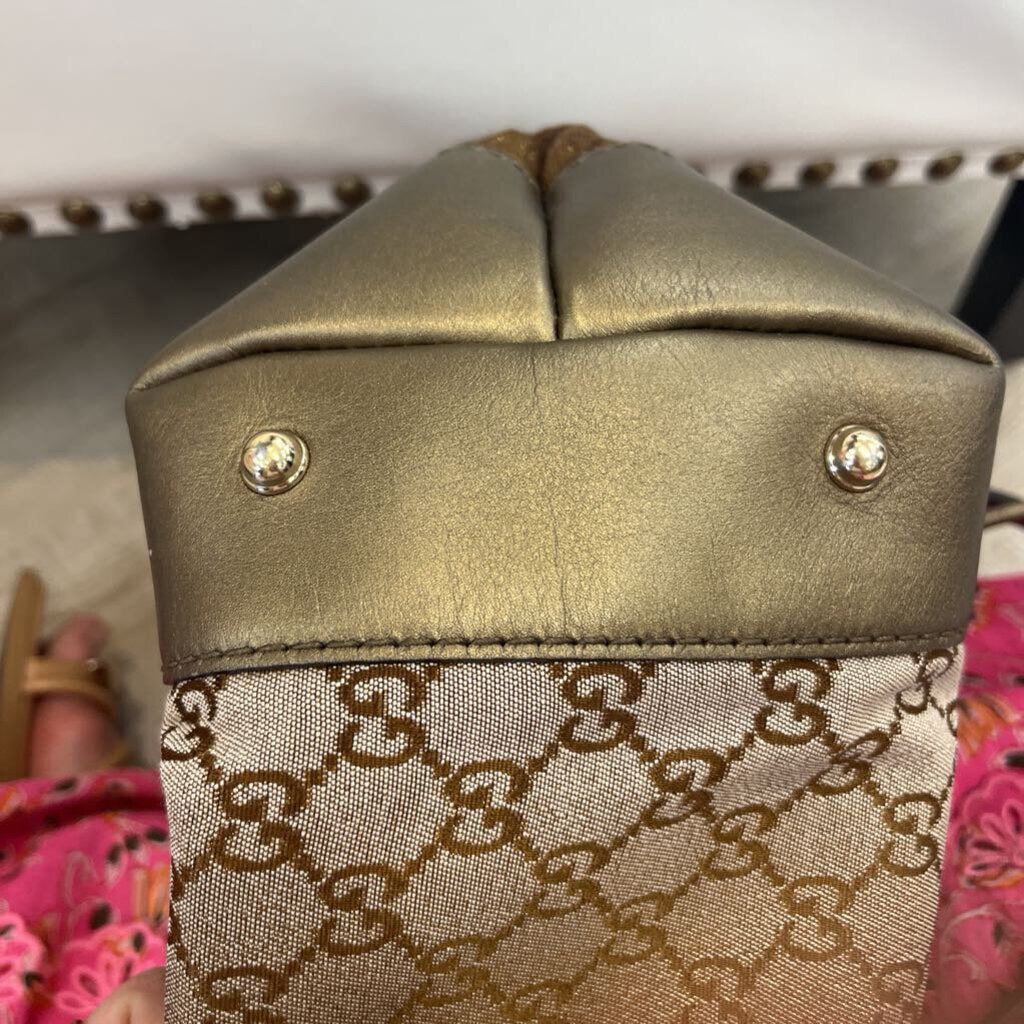 Gucci Monogram Lurex HANDBAGS gold