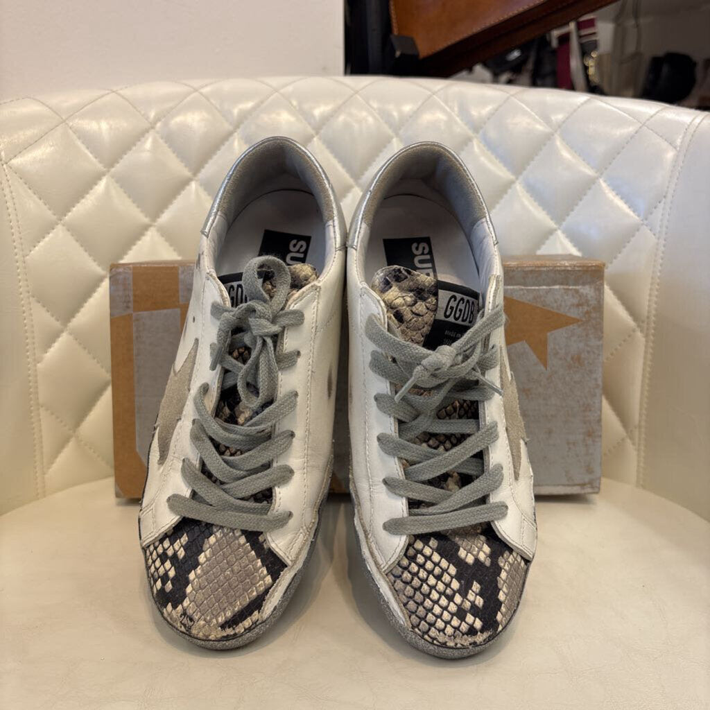 Golden Goose SHOES 36 silver snake