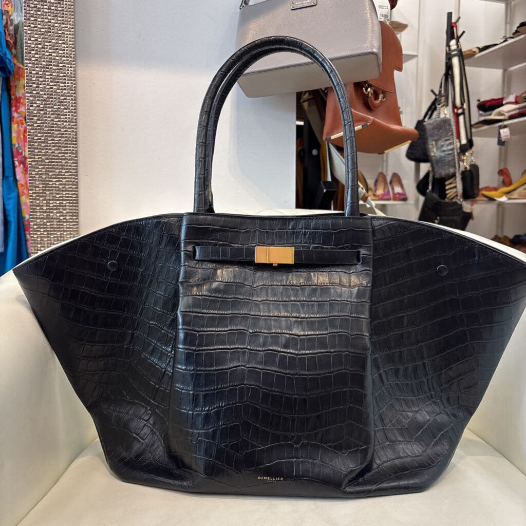 Demellier HANDBAGS Croc Black