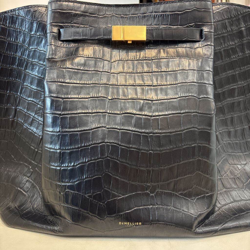 Demellier HANDBAGS Croc Black