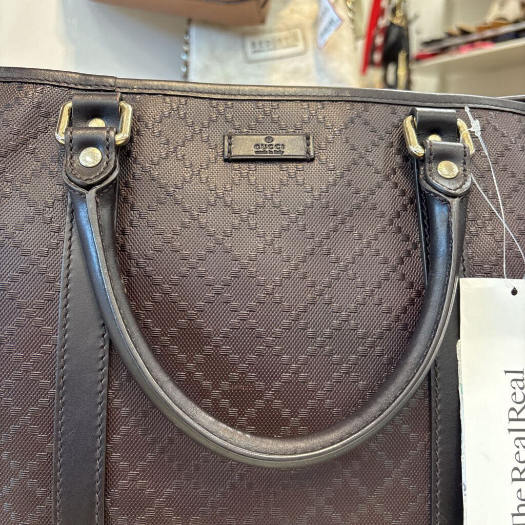 Gucci Diamante Tote HANDBAGS L Brown