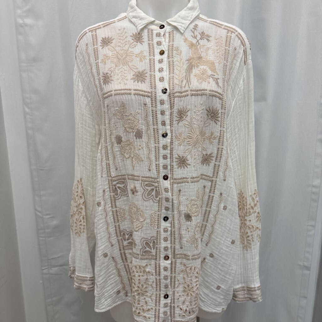 Johnny Was CLOTHING L white