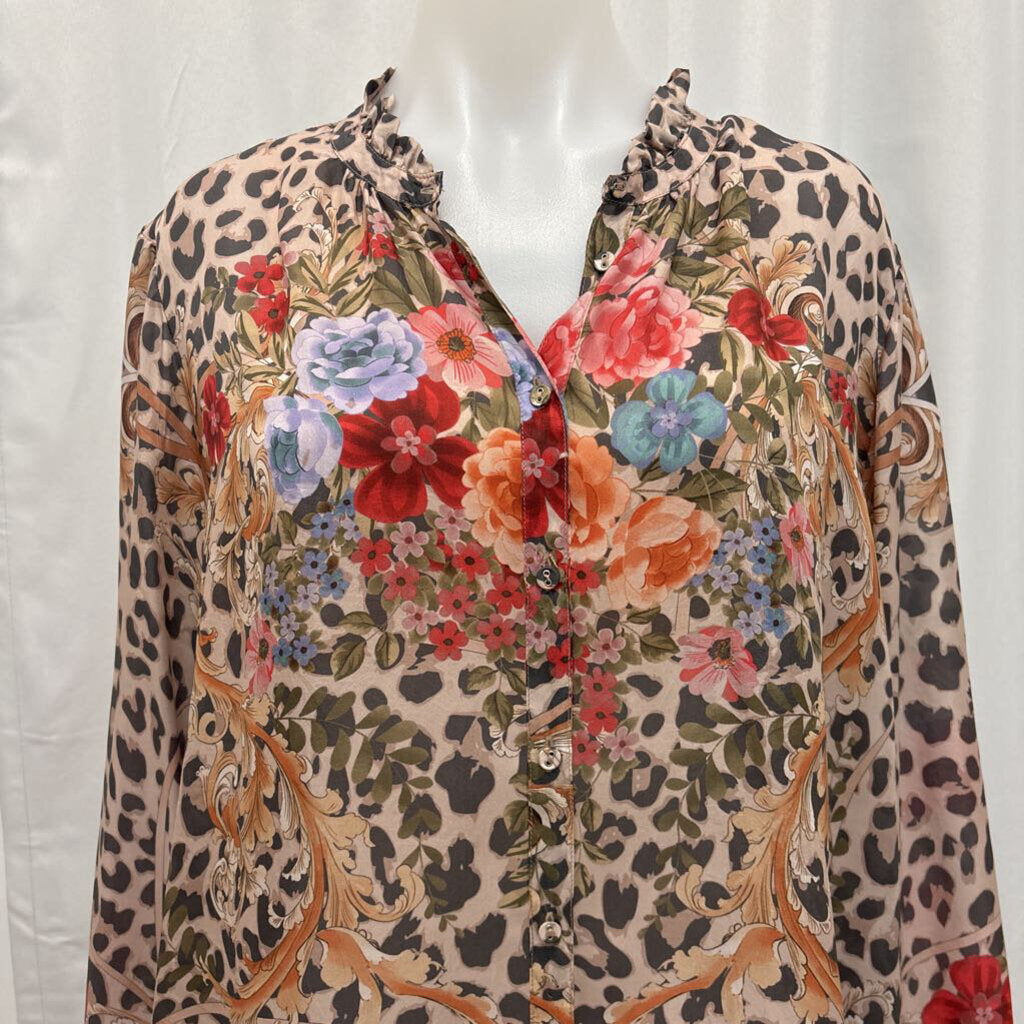 Johnny Was CLOTHING xl cheetah
