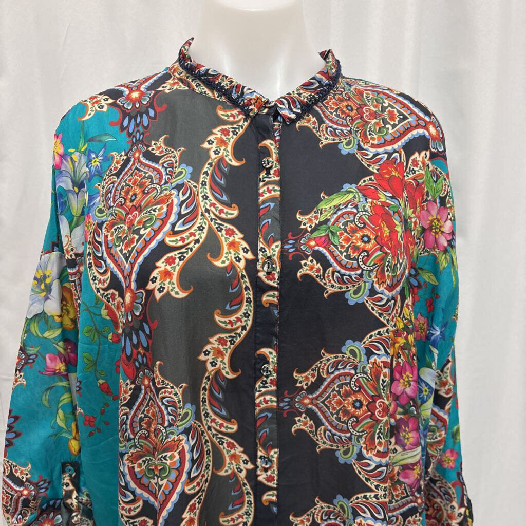 Johnny Was CLOTHING L blue