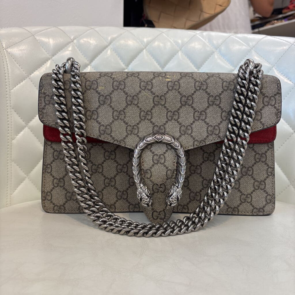 Gucci Dionysus HANDBAGS red/grey