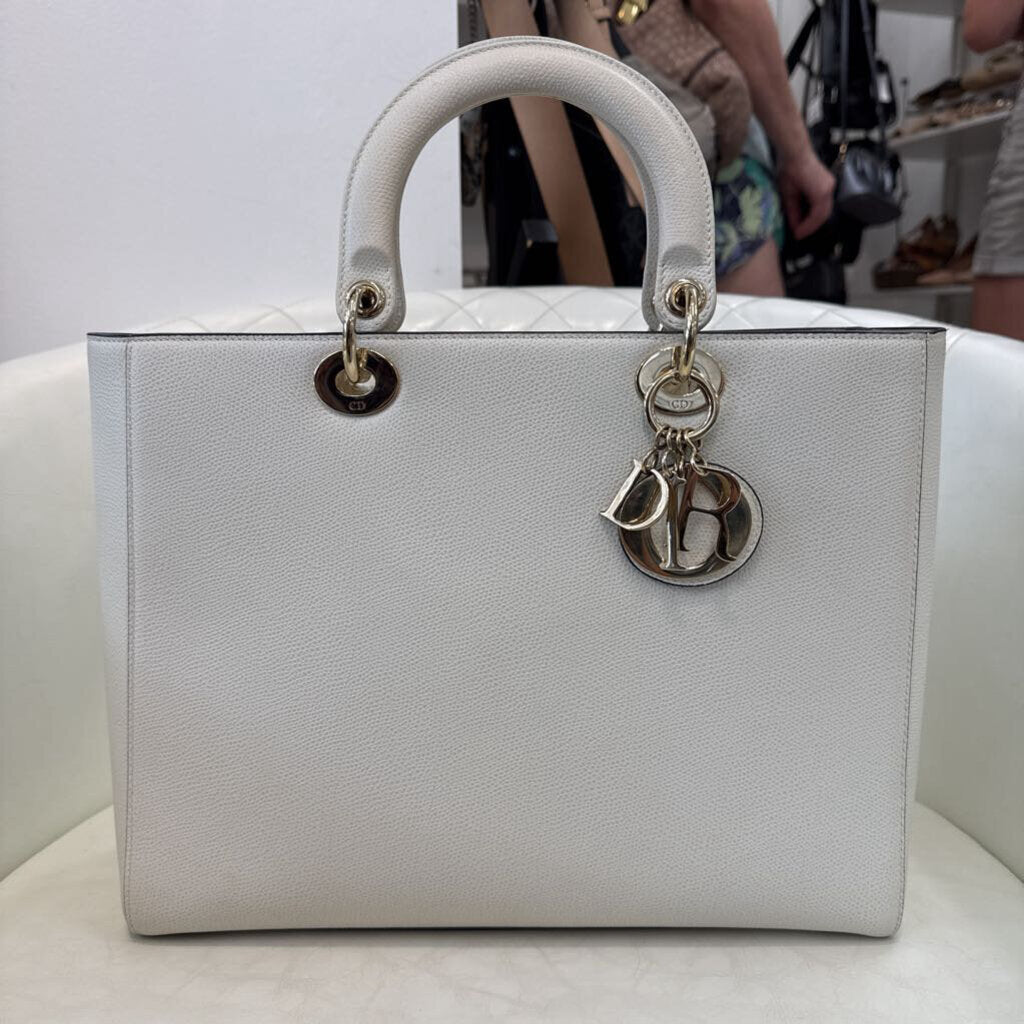 Dior Lady Purse HANDBAGS Large Cream