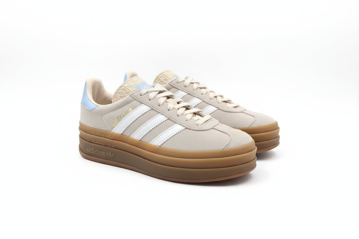 adidas gazelle SHOES 5/6 tan/blue