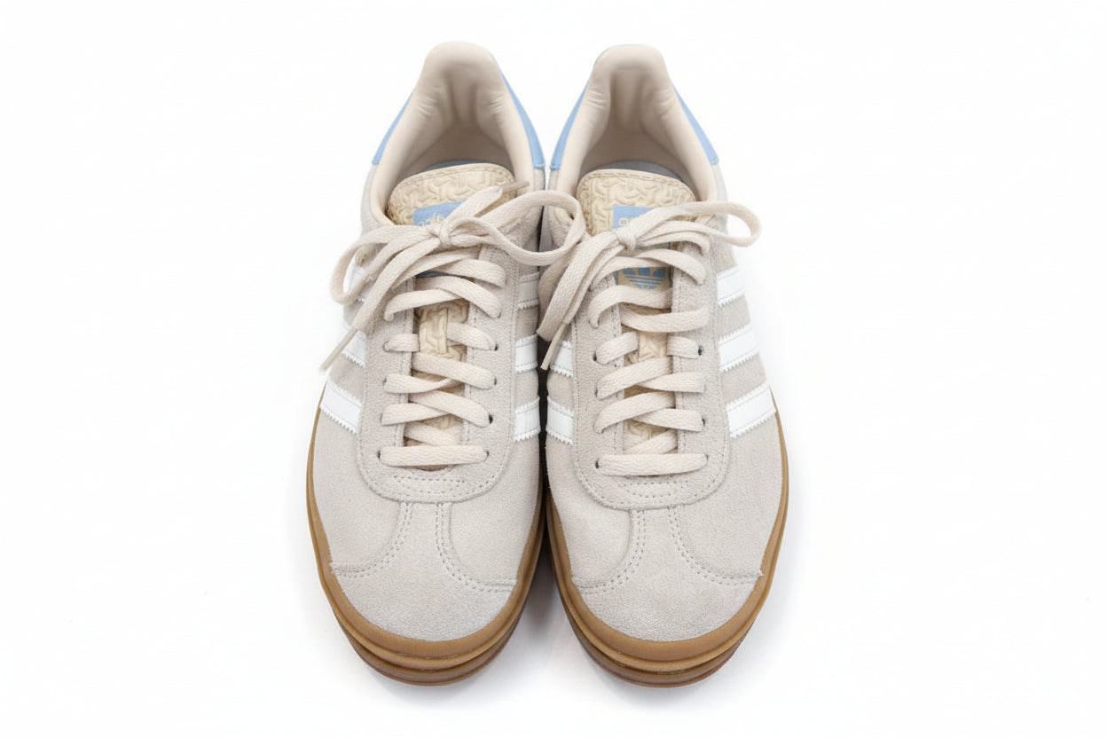 adidas gazelle SHOES 5/6 tan/blue