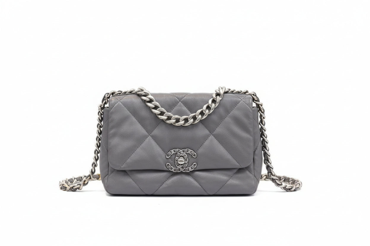 Chanel HANDBAGS grey lambskin