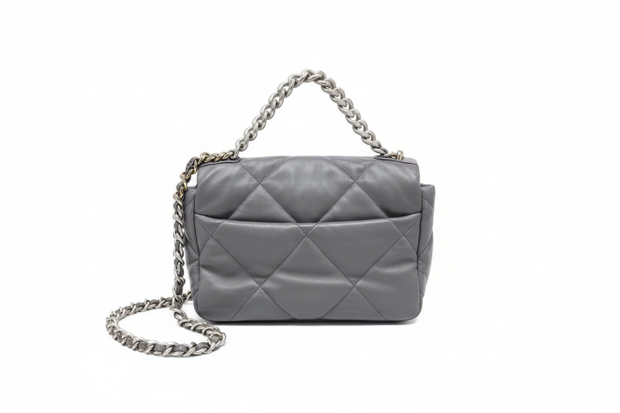 Chanel HANDBAGS grey lambskin