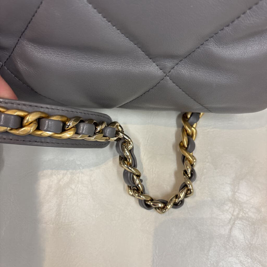 Chanel HANDBAGS grey lambskin