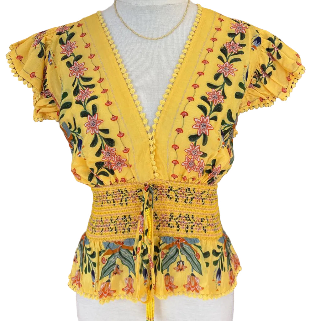 Farm Rio CLOTHING small yellow