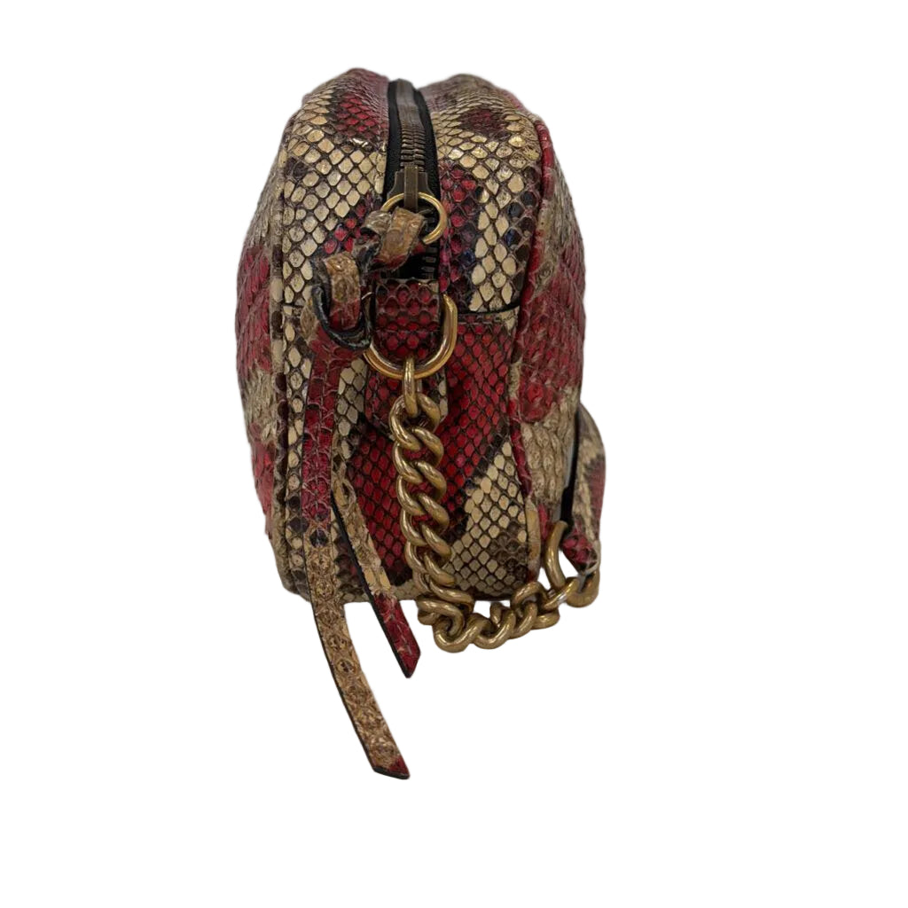Gucci Marmont Matelasse HANDBAGS Red Snake