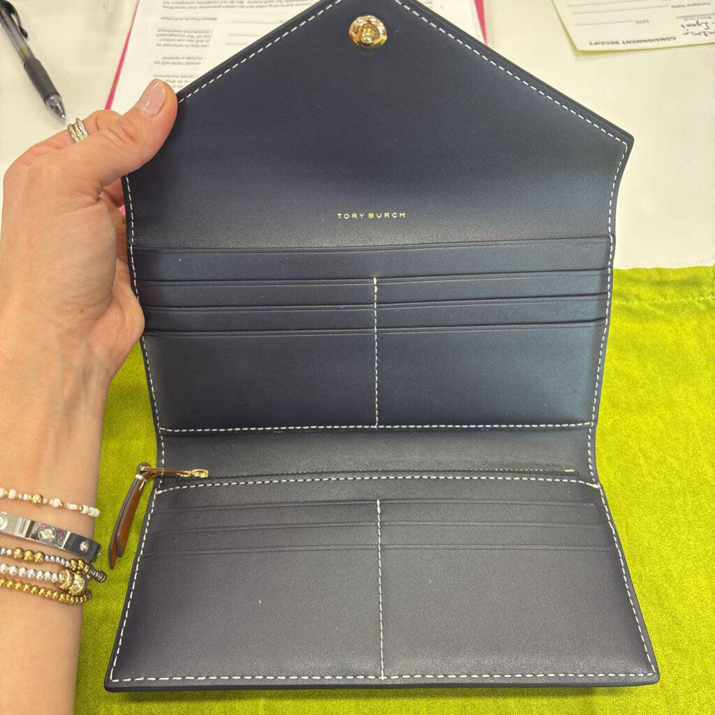 tory burch WALLET navy