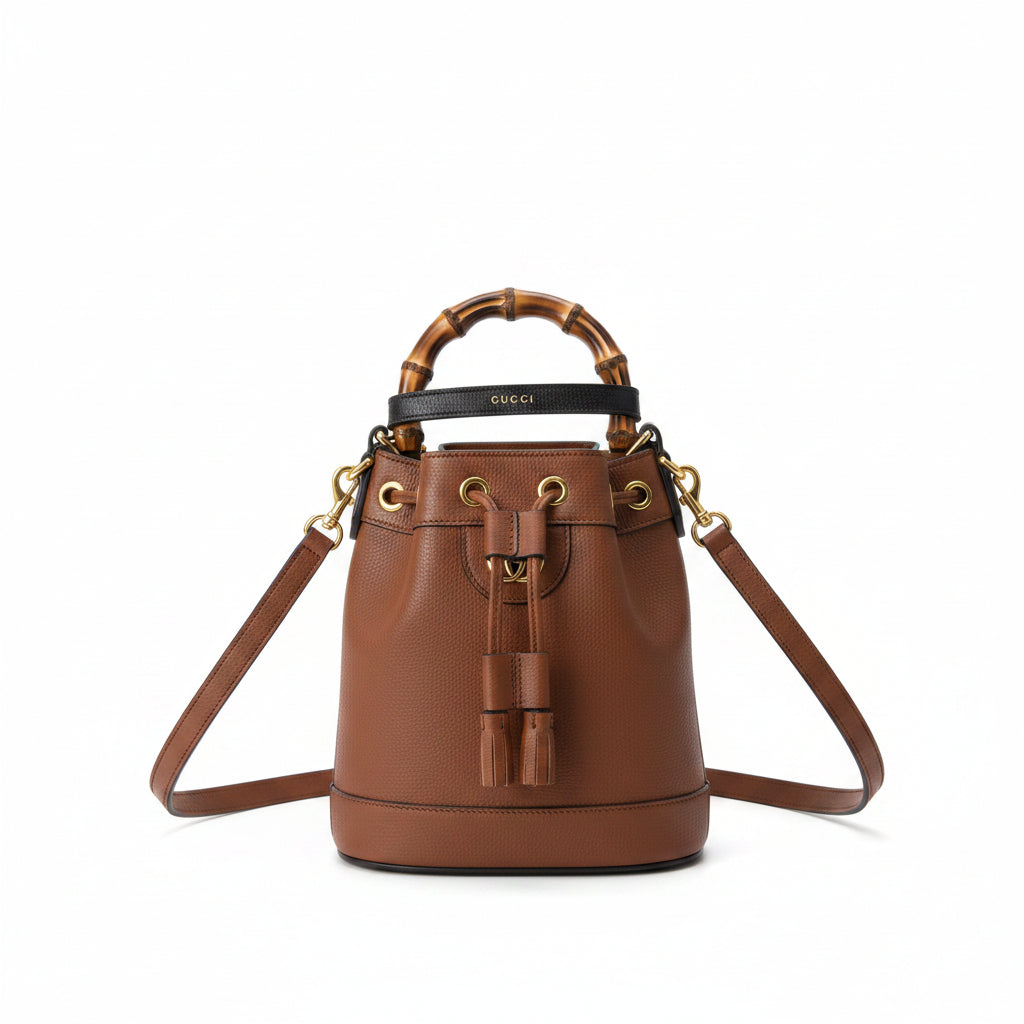 Gucci Diana Bucket Bag HANDBAGS brown