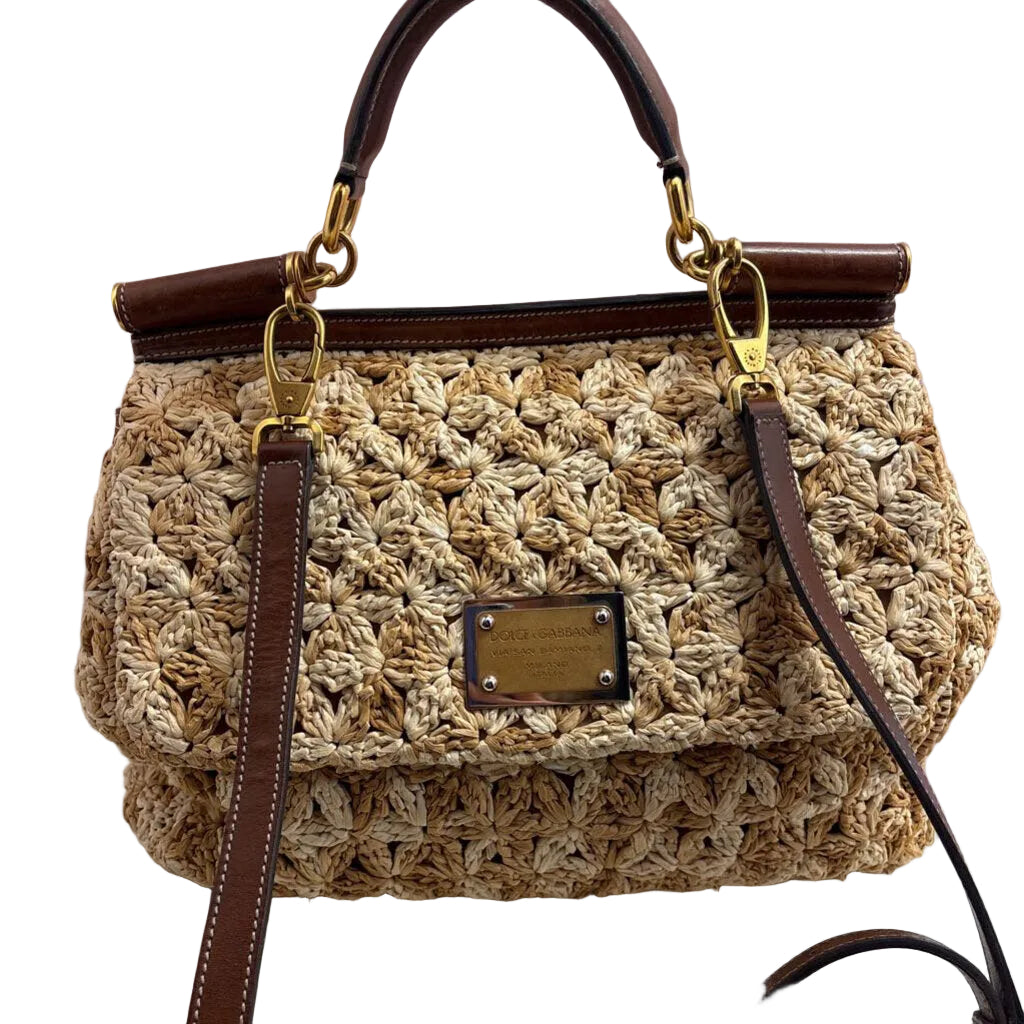 Dolce & Gabbana HANDBAGS woven tan