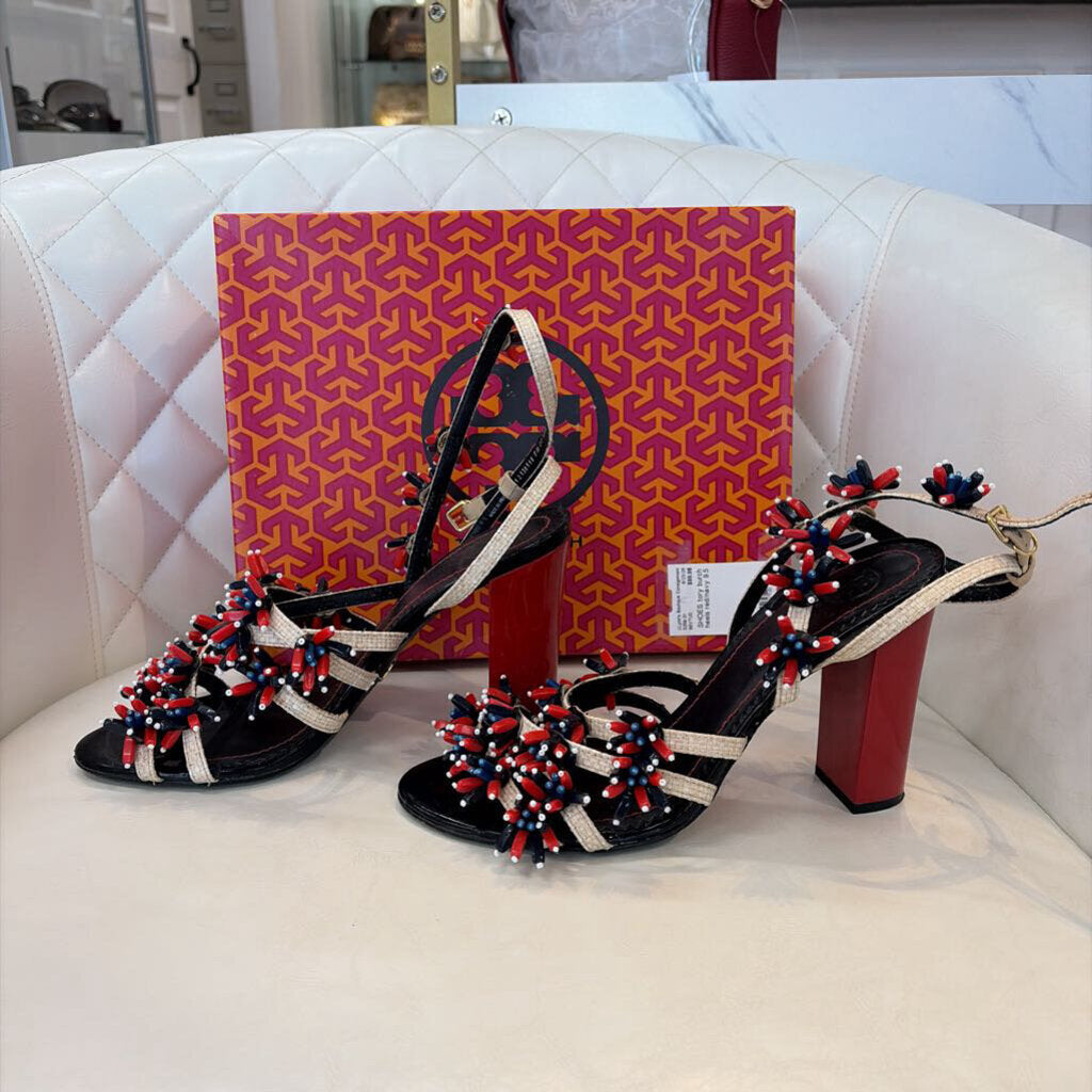 tory burch SHOES 9.5 red/navy