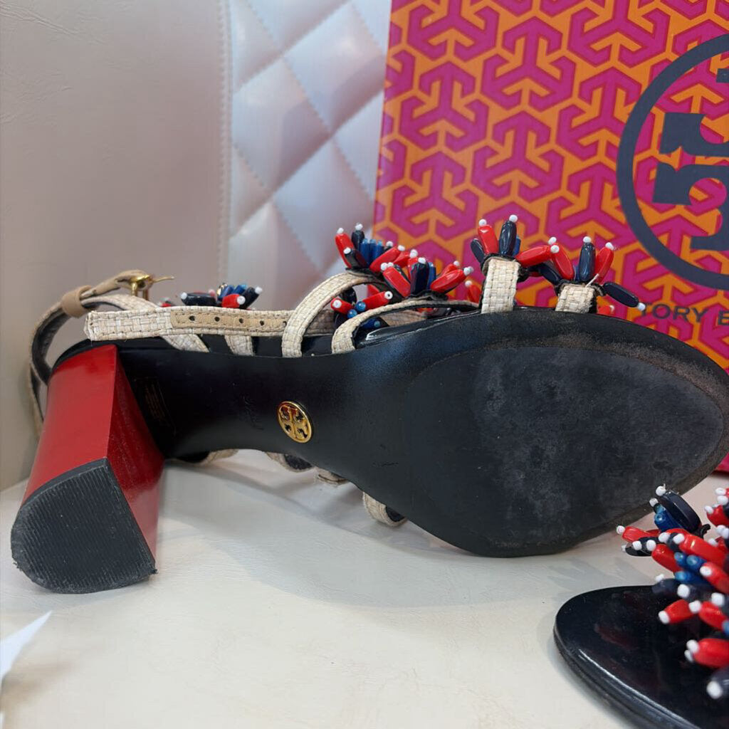 tory burch SHOES 9.5 red/navy