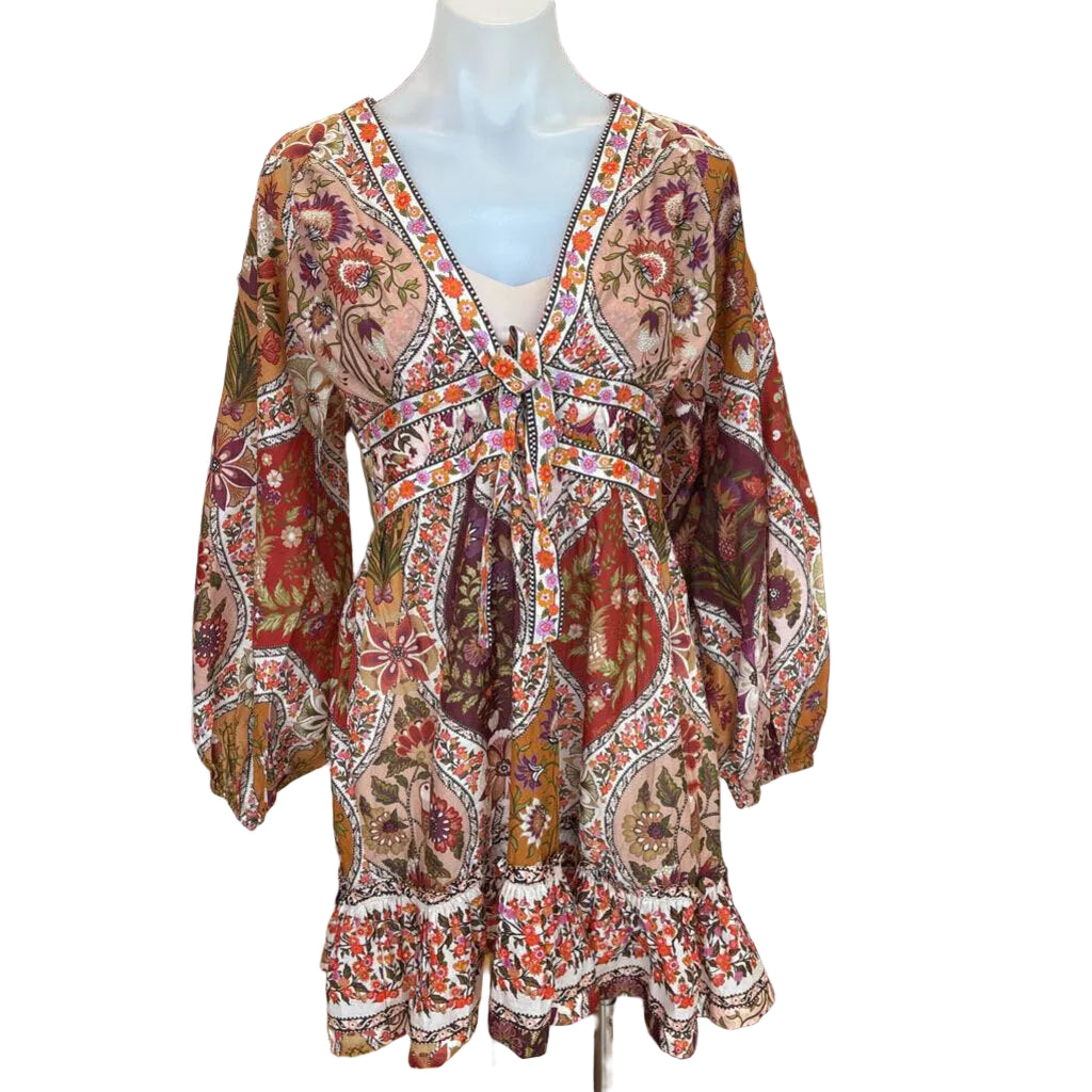 Farm Rio CLOTHING m brown/red